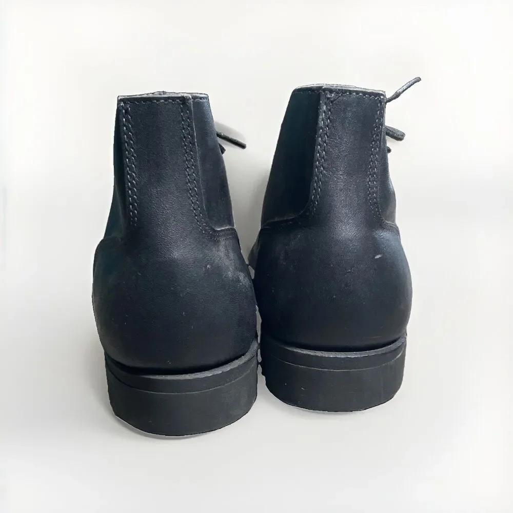 Vintage Biltrite US Military Chukka Boots Black Leather Steel Toe Size 5 Wide